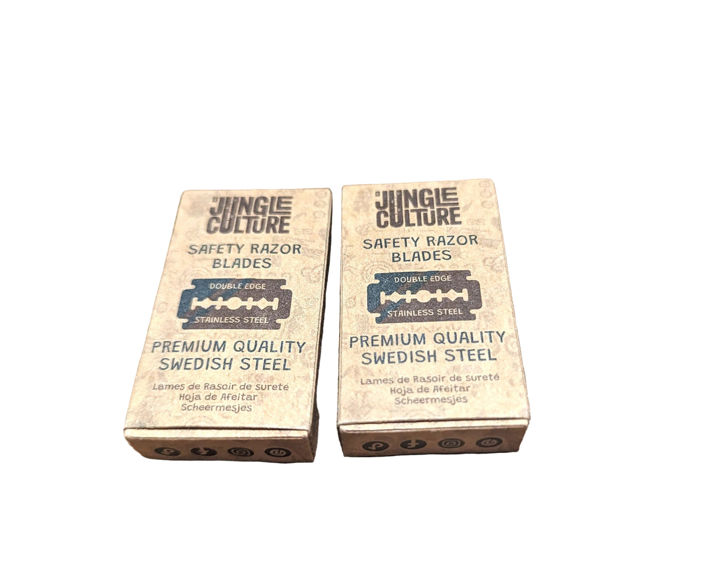 Jungle Culture Blades for Reusable Razor- Two packs of 10