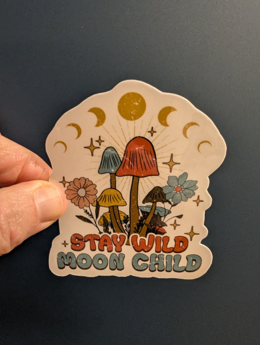 Moonlit Creations Stay Wild Moon Child Vinyl Sticker