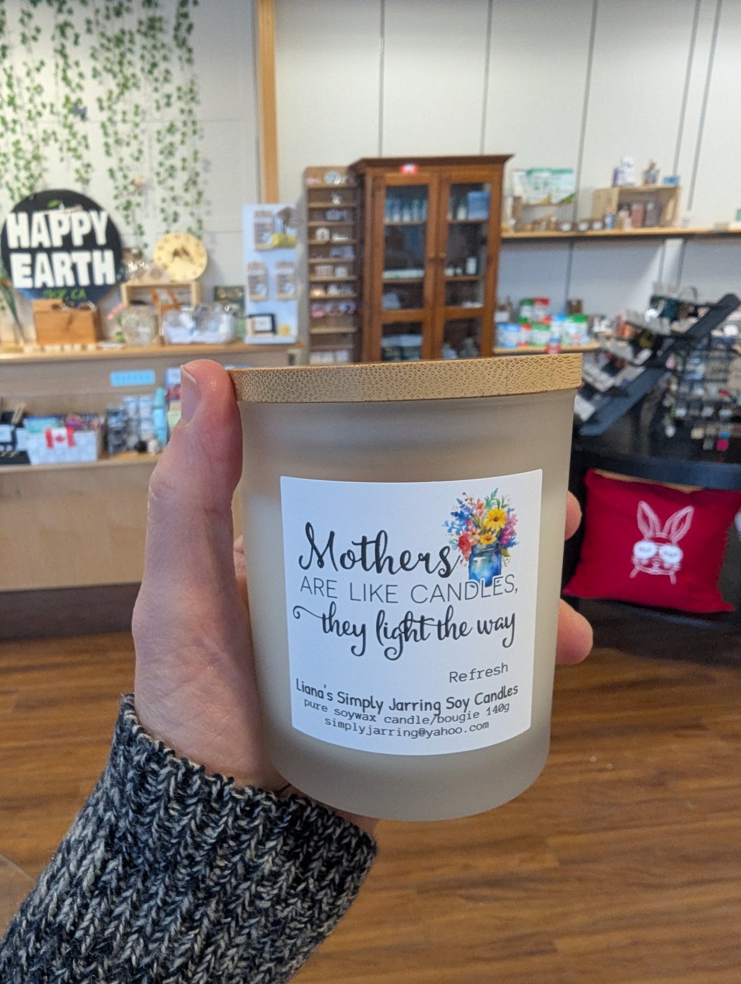 Simply Jarring "Mother's are like Candles, they light the way" Soy Candle-Scent-Refresh