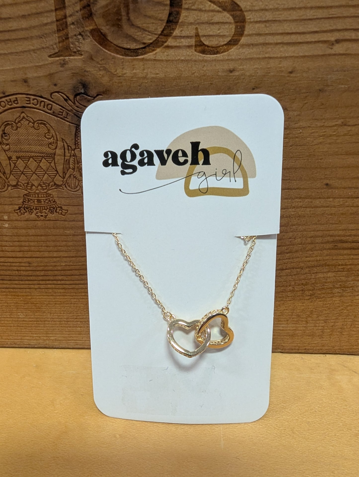 Agaveh Girl Interlocking Heart Necklace