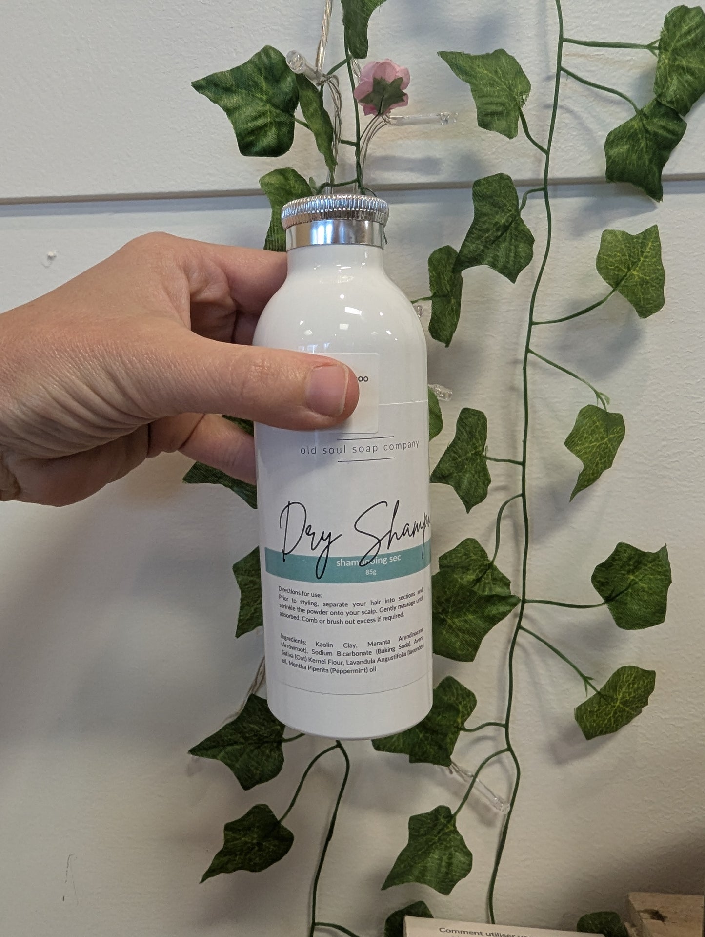 Old Soul Soap Co. Dry Shampoo in Refillable Metal Shaker Bottle