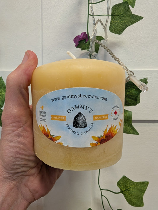 Gammy's Beeswax Pillar Candle