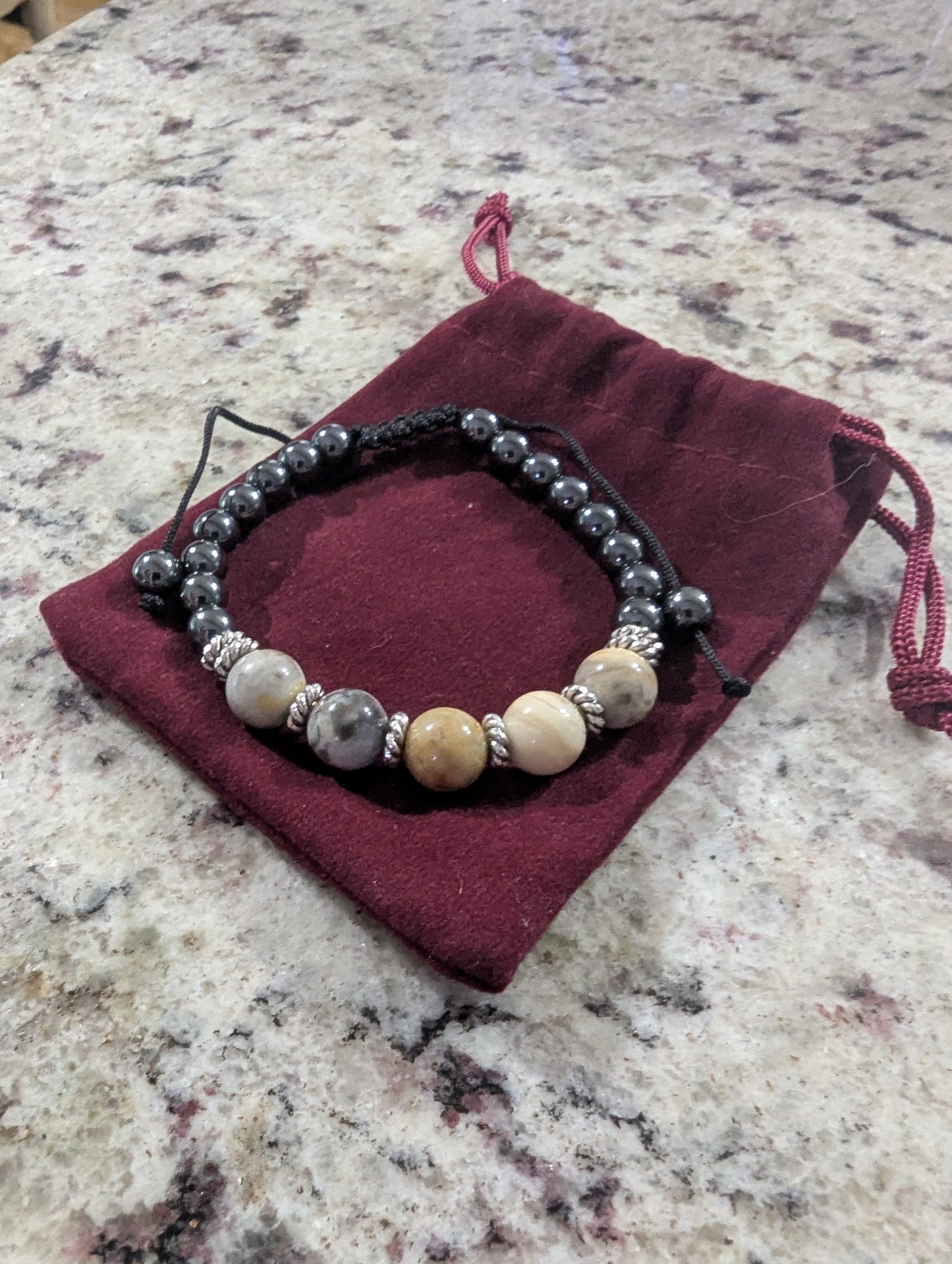 Mana Gallery Hematite And Agate Bracelet