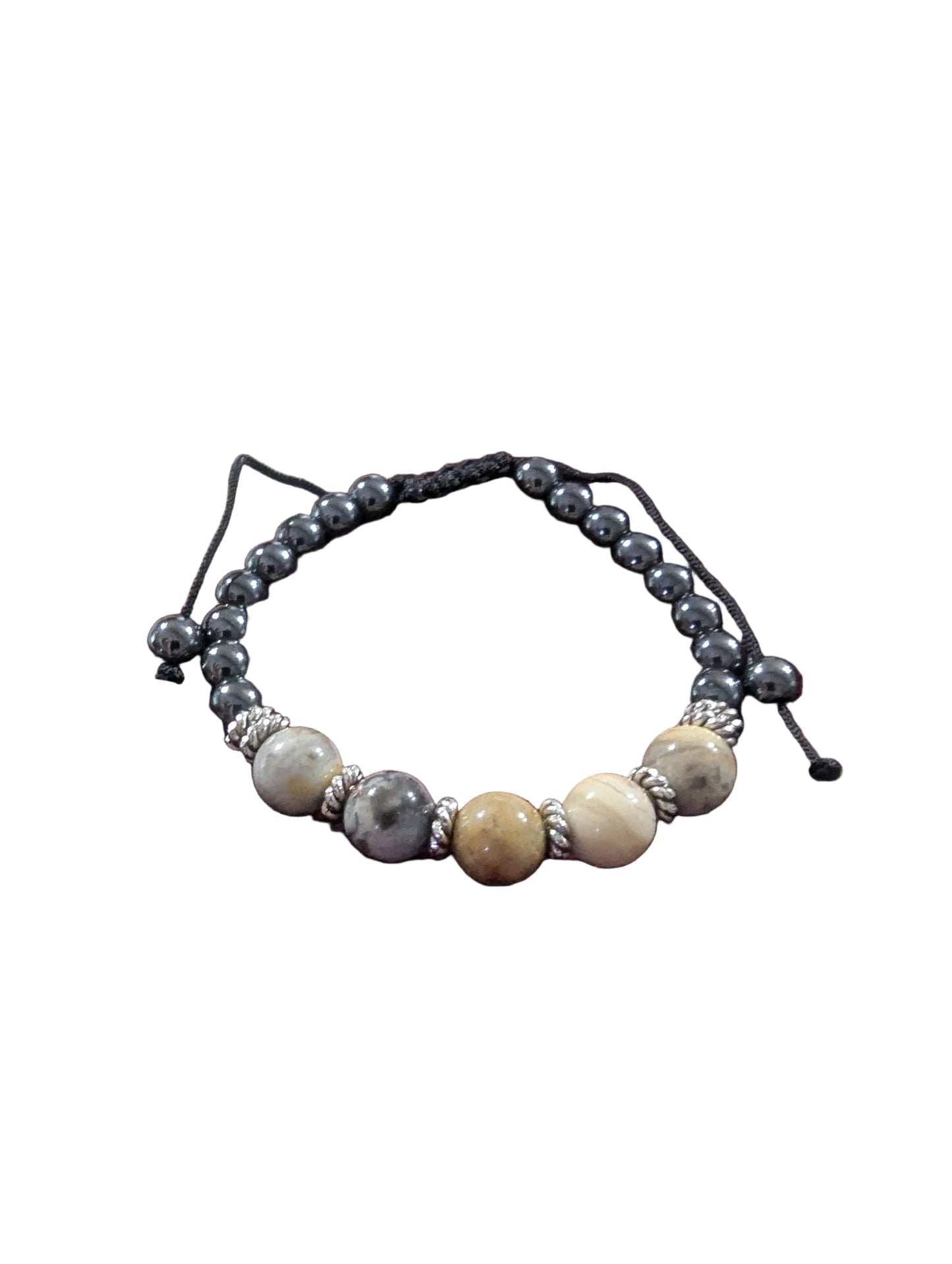 Mana Gallery Hematite And Crazy Agate Bracelet