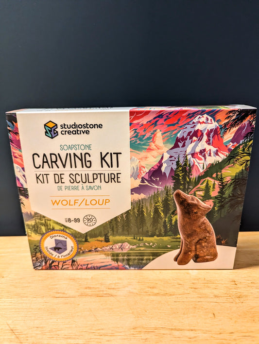 Studio Creative Soap Stone Carving Kit- Wolf