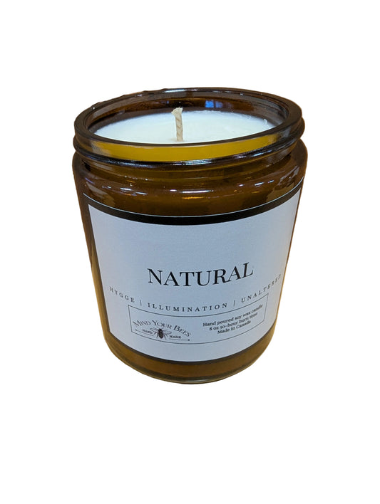 Scent Free Candle In Glass Jar