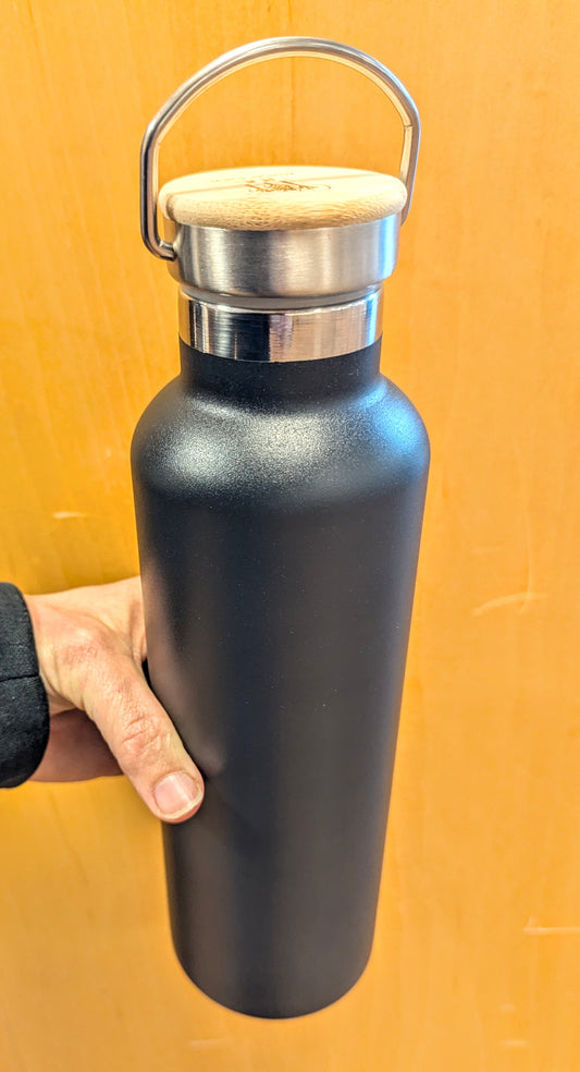 Insulated Water Bottle with Bamboo Lid