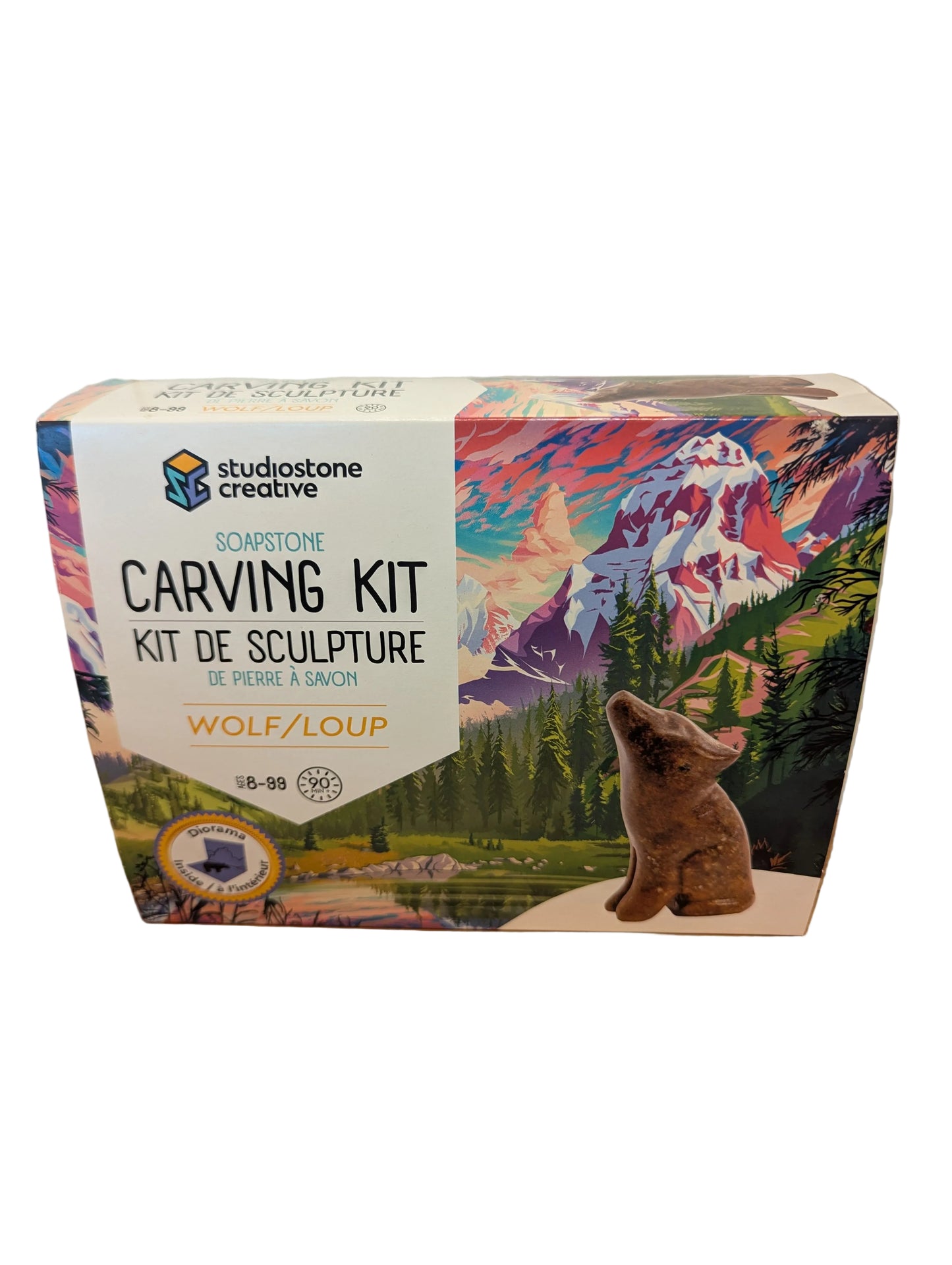 Studio Creative Soap Stone Carving Kit- Wolf