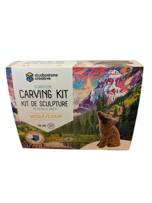 Studio Creative Soap Stone Carving Kit- Wolf