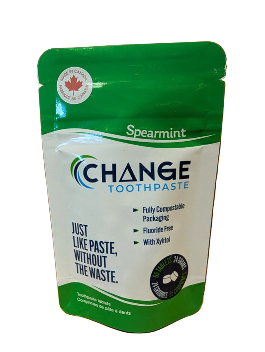 Change Toothpaste Tablets- 65 Pack- Spearmint Flavour