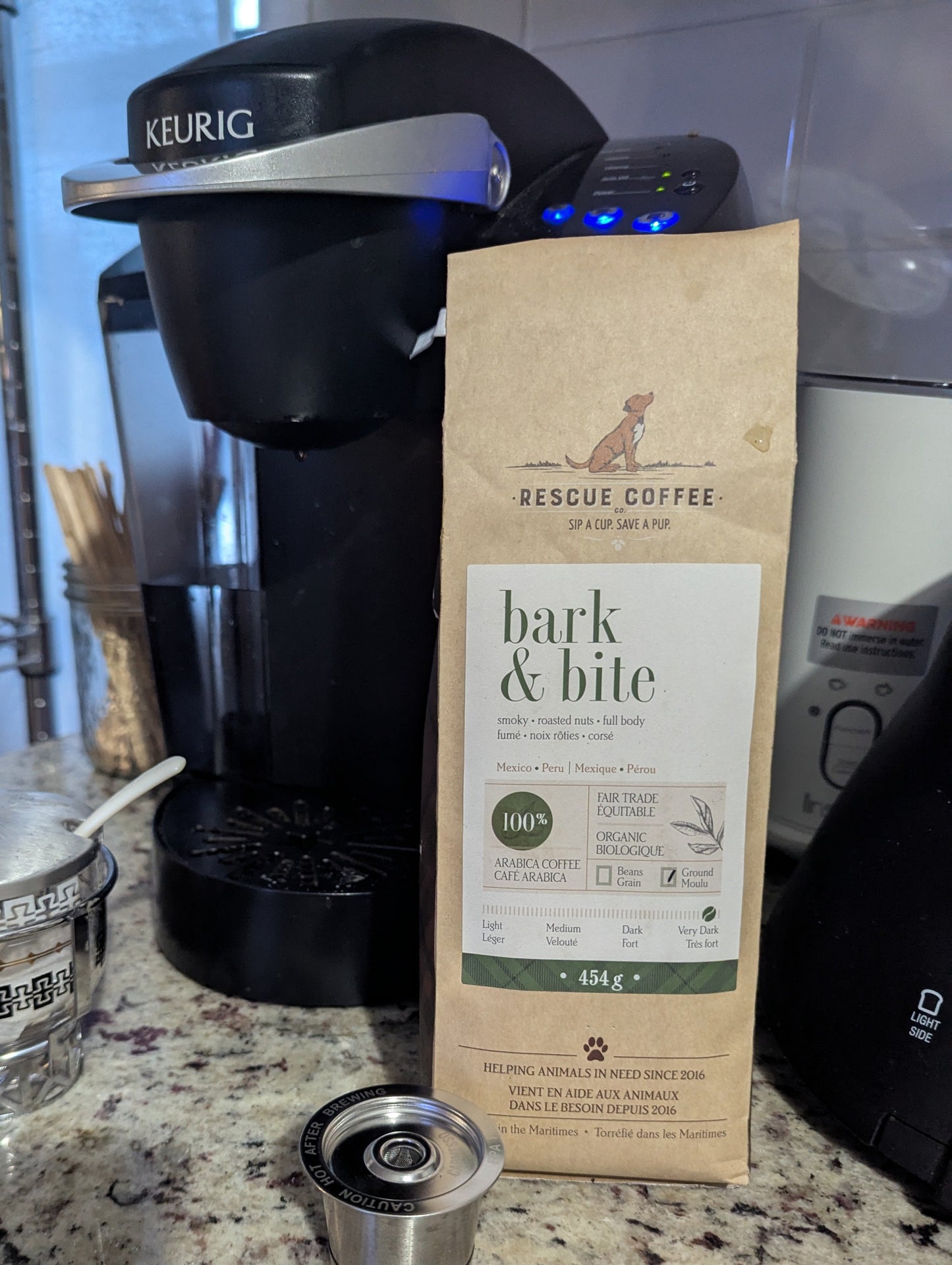 Rescue Dog Coffee-Bark and Bite Very Dark Roast Ground