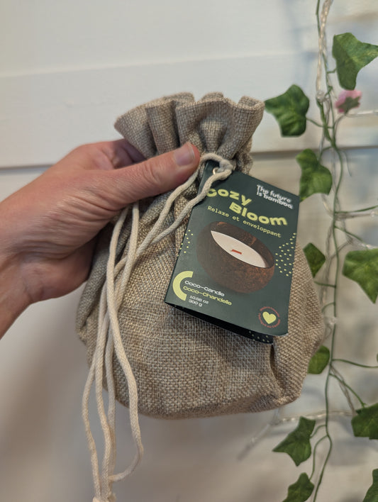 Unscented Soy Candle in Coconut Shell