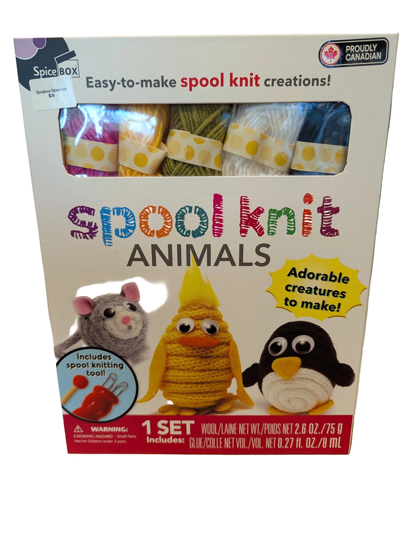 Spice Box Spool Knit Animals Kit