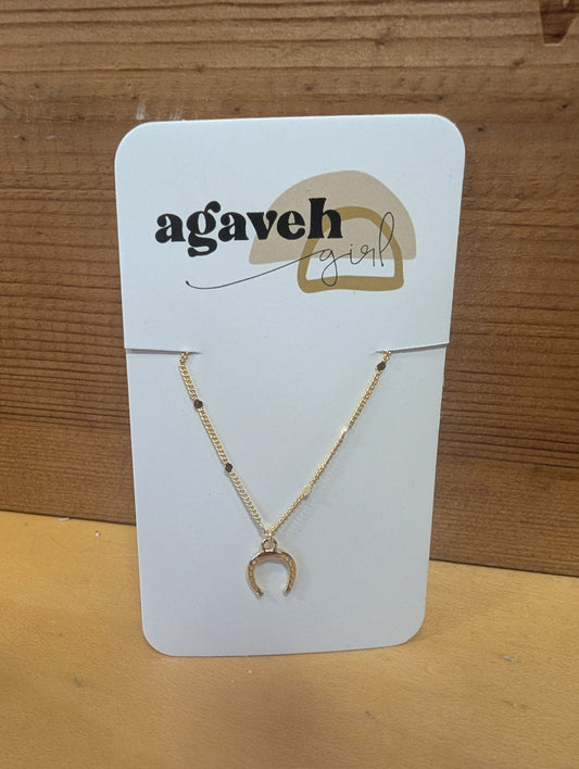 Agaveh Horseshoe Necklace