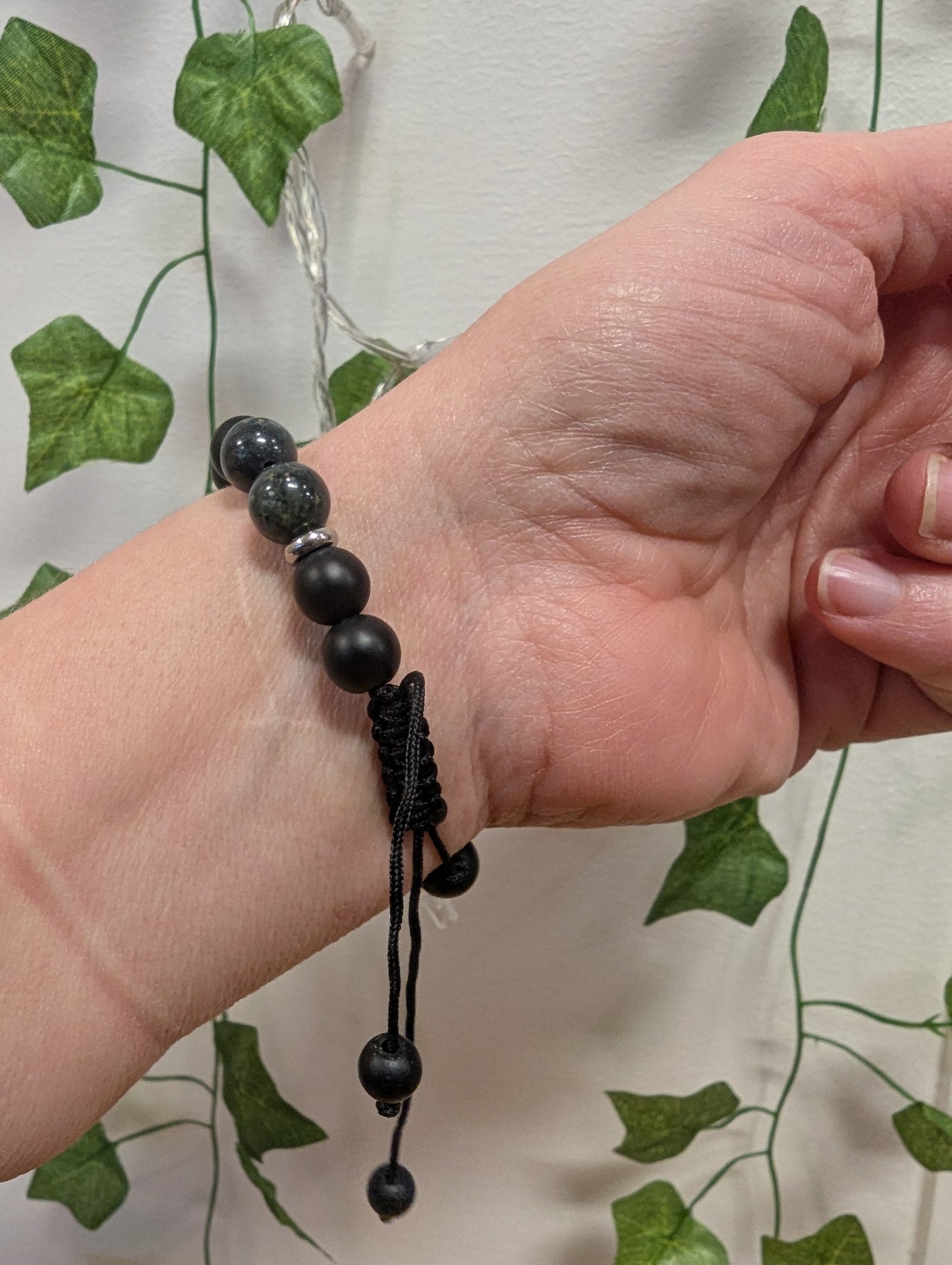 Mana Gallery Drawstring Bracelet with Jasper and Lions Head