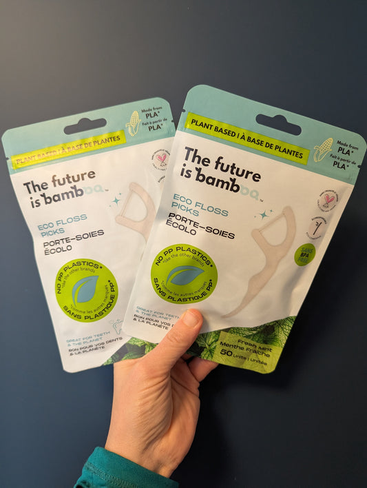 The Future is Bamboo Floss Sticks- 50 pack x 2