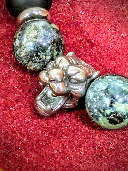 Mana Gallery Drawstring Bracelet with Jasper and Lions Head