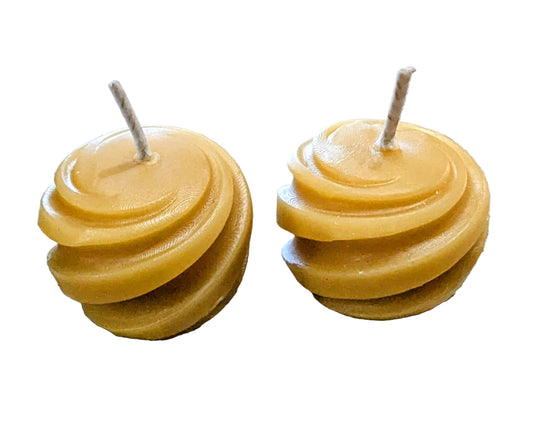 Beeswax Small Swirl Candles-set of 2