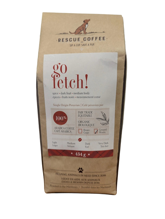 Rescue Dog Ground Coffee-"Go Fetch" Medium/Dark Roast