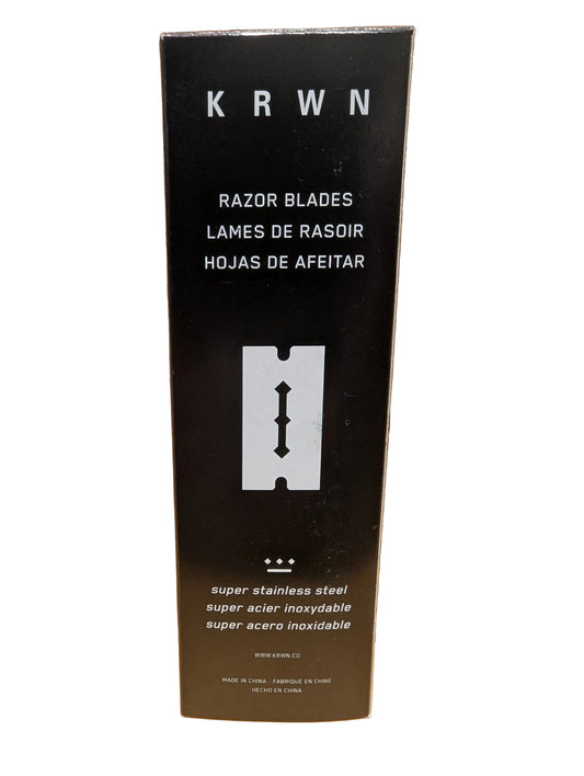 KRWN Razor Blades For Reusable Razor 100 pack