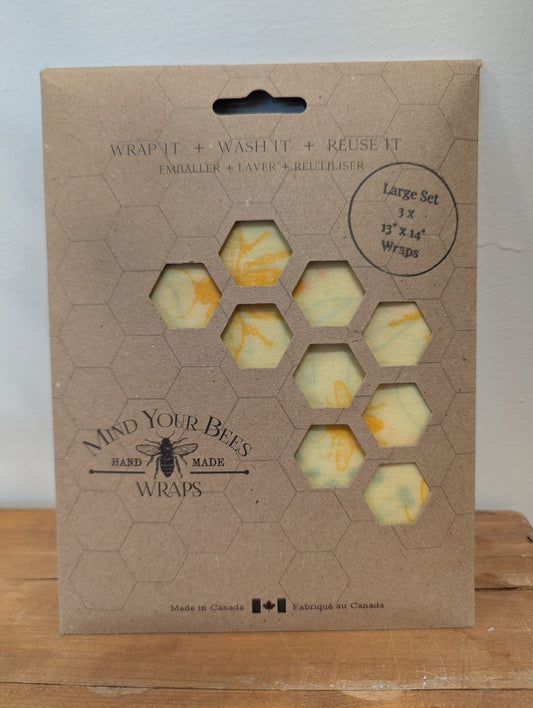 Beeswax wrap Set of 3 Large