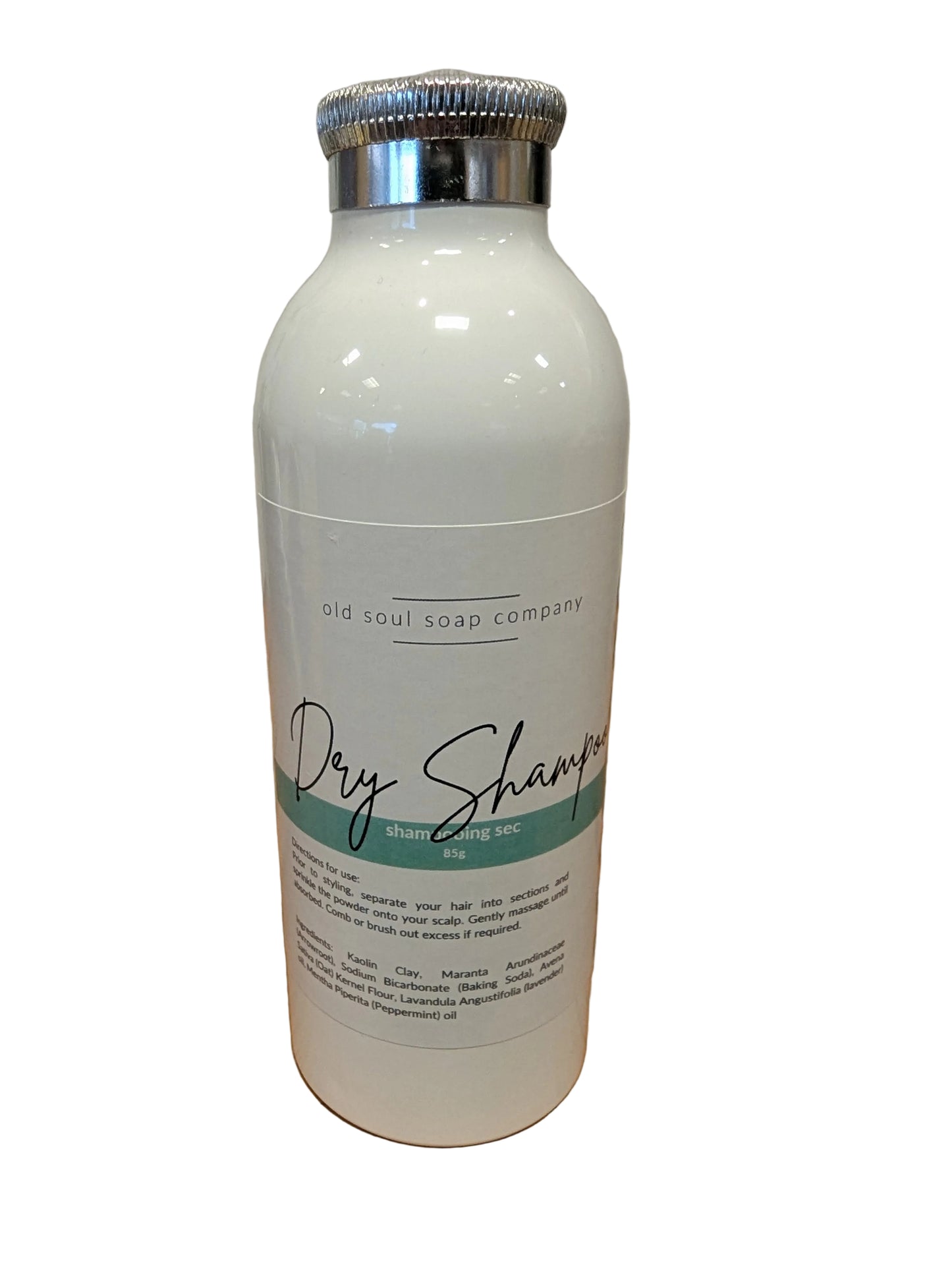 Old Soul Soap Co. Dry Shampoo in Refillable Metal Shaker Bottle