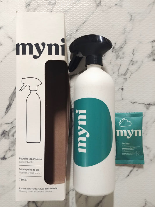 Myni Reusable Wheat Straw Spray Bottle and Degreaser Cleaning Pod
