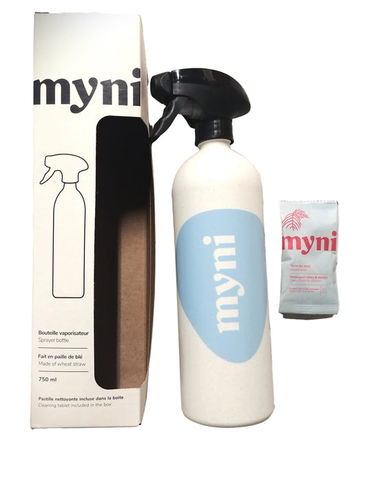Myni Reusable Wheat Straw Bottle and Glass Cleaner Pod