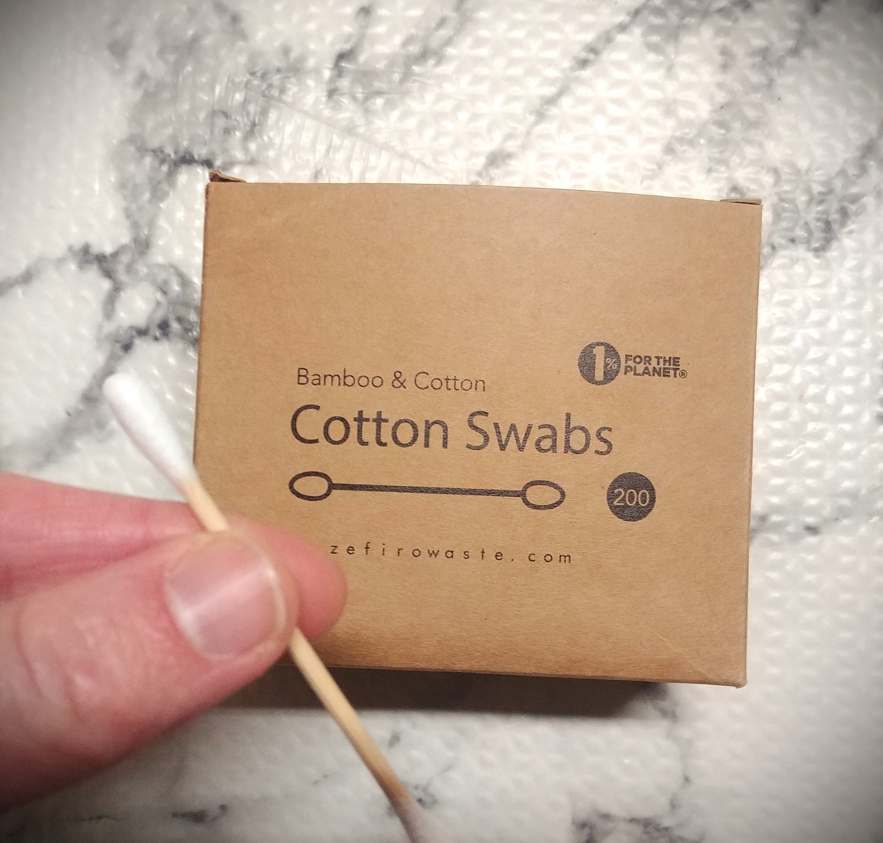 EcoFriendly Cotton Swabs 200 pack Happy Earth